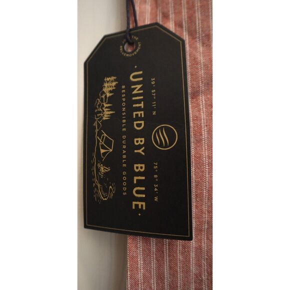 United by Blue Women Sz S Red Rock Railroad Striped Meadow Hemp Shirt Dress - Picture 7 of 10